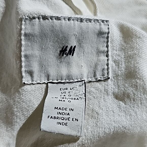 H&M x KEITH HARING White Denim Jacket - Size Large - Picture 6 of 7